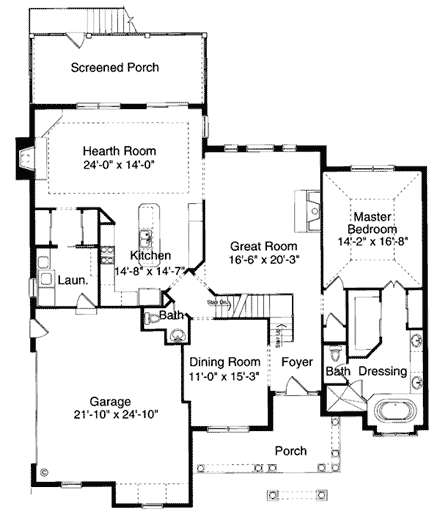 House Plan 97722 First Level Plan