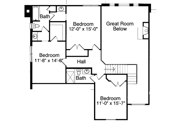 Bungalow European Level Two of Plan 97722