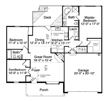 House Plan 97724 First Level Plan