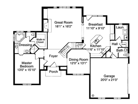 House Plan 97725 First Level Plan