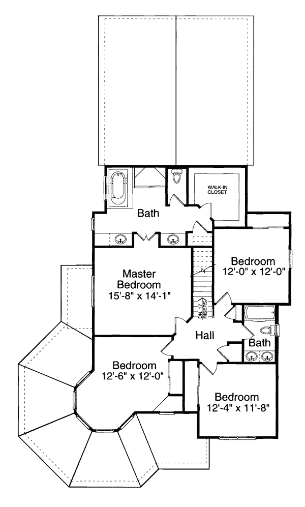 Farmhouse Victorian Level Two of Plan 97729