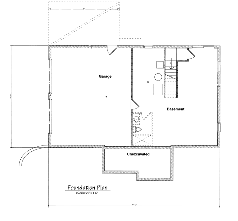 Bungalow Lower Level of Plan 97730