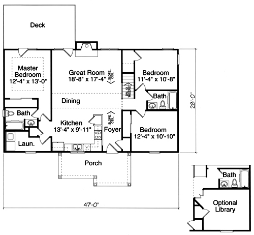 Bungalow Level One of Plan 97730