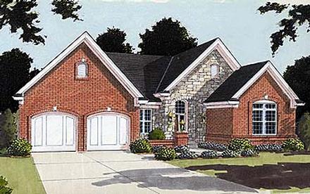 One-Story Traditional Elevation of Plan 97737