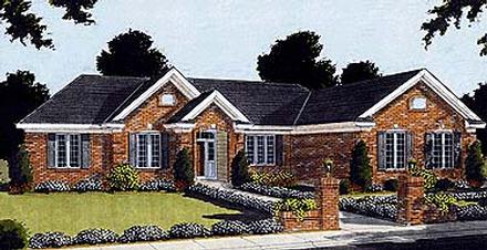 One-Story Ranch Elevation of Plan 97741