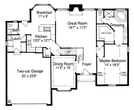 House Plan 97748 First Level Plan