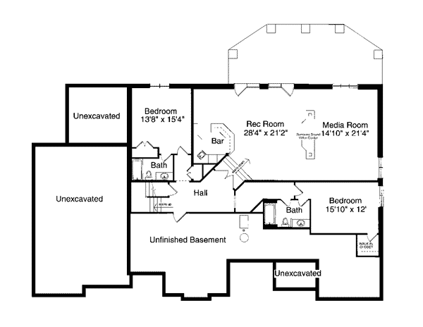 Traditional Tudor Level Two of Plan 97754