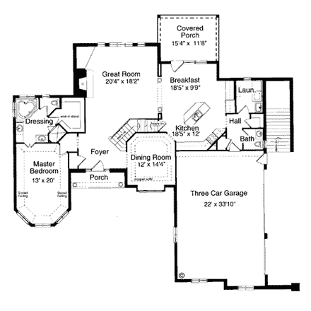 House Plan 97761 First Level Plan