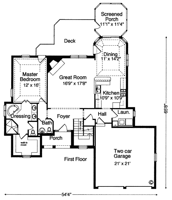 House Plan 97774 Level One