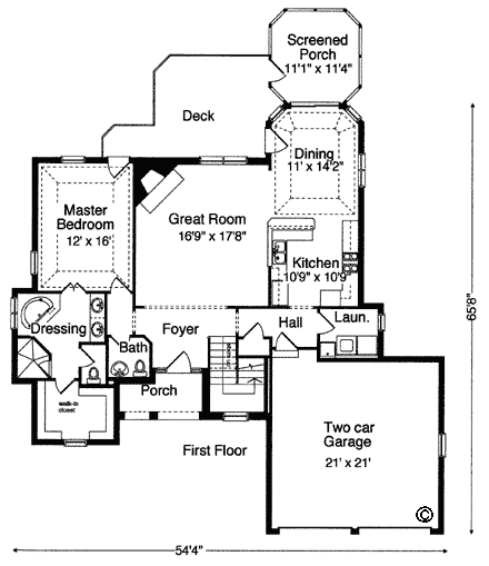 House Plan 97774 First Level Plan