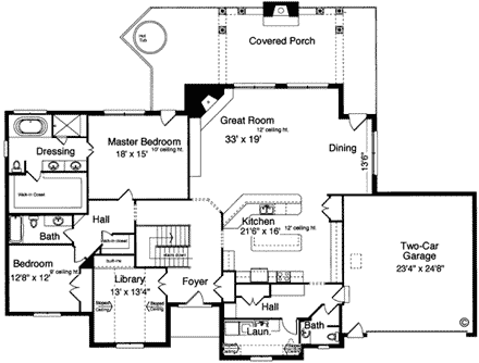 House Plan 97784 First Level Plan