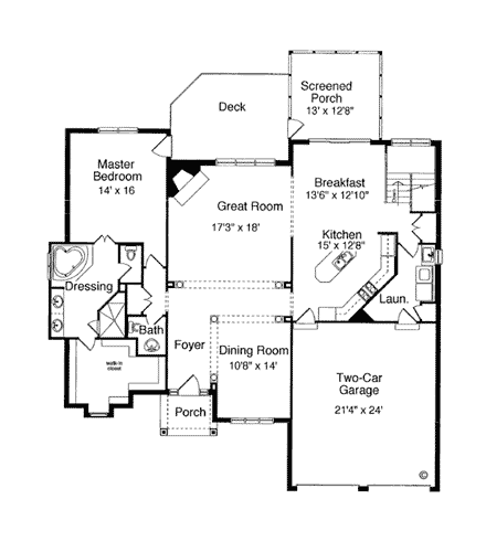 House Plan 97793 First Level Plan