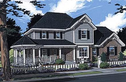 Country Farmhouse Elevation of Plan 97799