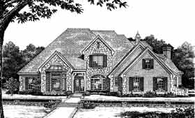 Bungalow European French Country Elevation of Plan 97805