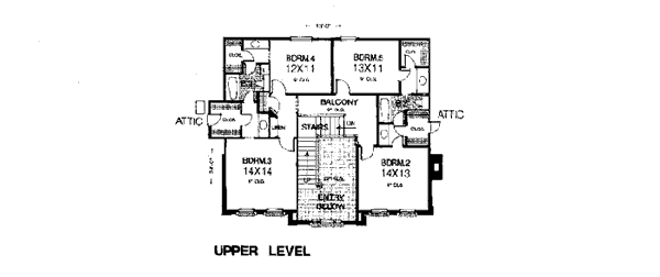 Colonial French Country Level Two of Plan 97807