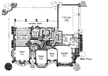 House Plan 97808 First Level Plan