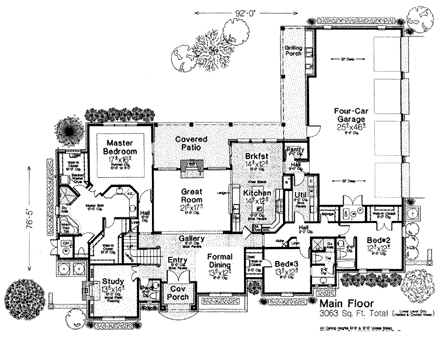 House Plan 97812 First Level Plan