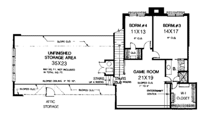 House Plan 97814 Second Level Plan