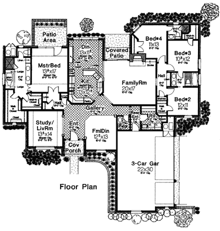 House Plan 97817 First Level Plan