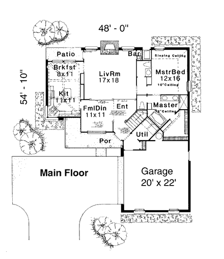 House Plan 97828 First Level Plan
