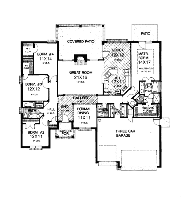 European One-Story Level One of Plan 97834