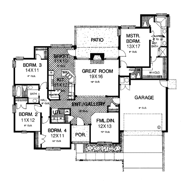 European One-Story Level One of Plan 97846