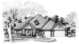Bungalow European One-Story Elevation of Plan 97847