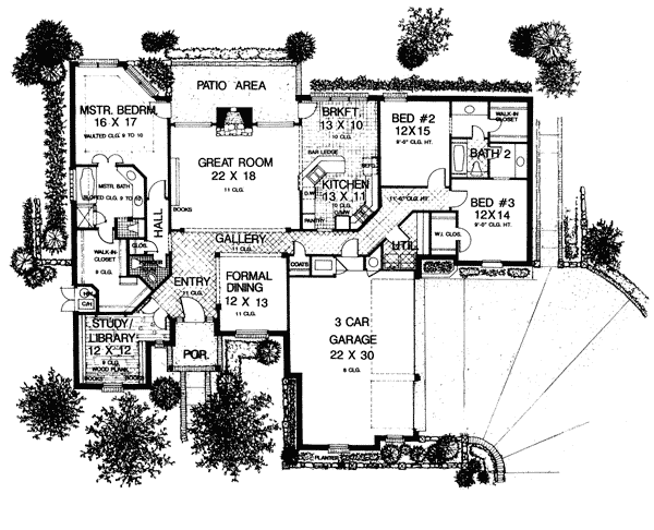 European One-Story Level One of Plan 97853