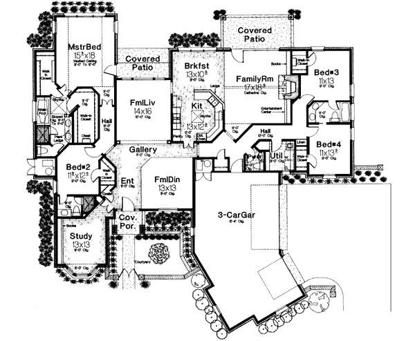 Bungalow European Level One of Plan 97854