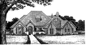 Bungalow European Elevation of Plan 97854