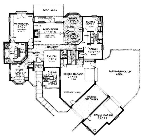 Bungalow European Level One of Plan 97857