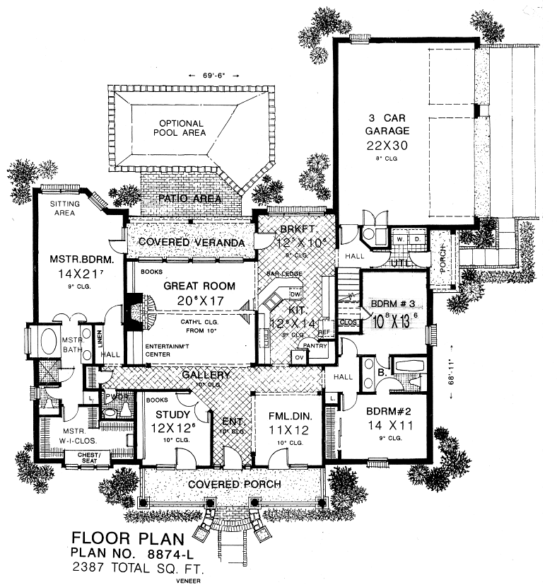 Bungalow Cape Cod Country Level One of Plan 97862