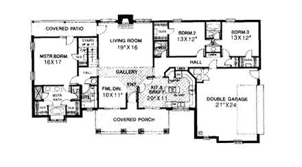 House Plan 97867 First Level Plan