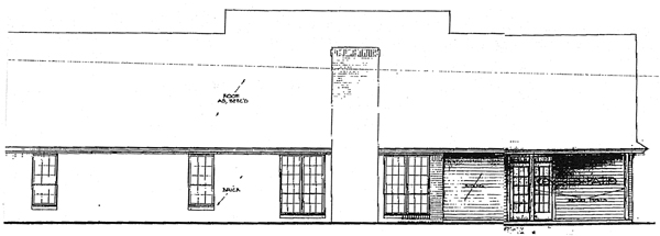 Country Rear Elevation of Plan 97867