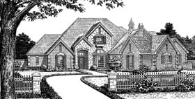 Bungalow European French Country Elevation of Plan 97874