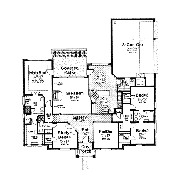 Bungalow European Level One of Plan 97879