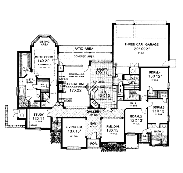 Bungalow European Level One of Plan 97880