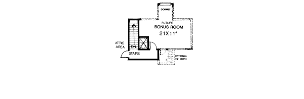 Bungalow Cape Cod Country Level Two of Plan 97883