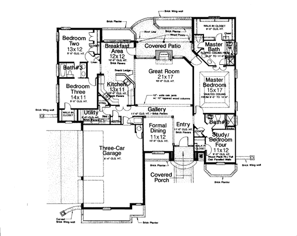 European One-Story Level One of Plan 97885