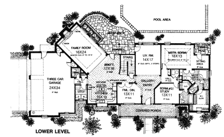 House Plan 97889 First Level Plan