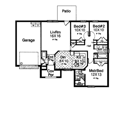 House Plan 97891 First Level Plan