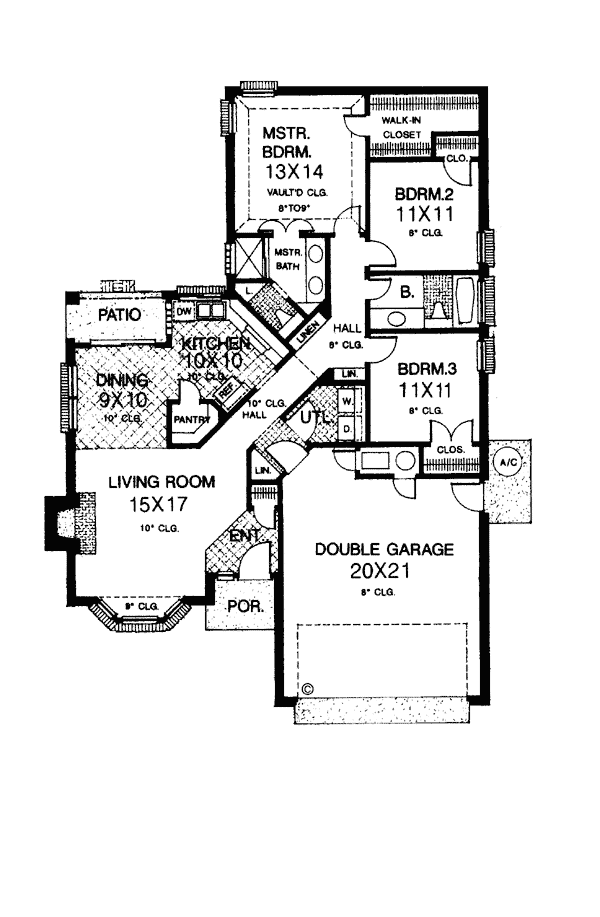 European One-Story Level One of Plan 97892