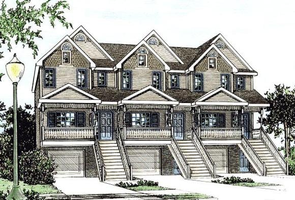 Multi-Family Plan 97928 Elevation