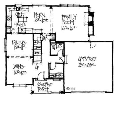 House Plan 97931 First Level Plan