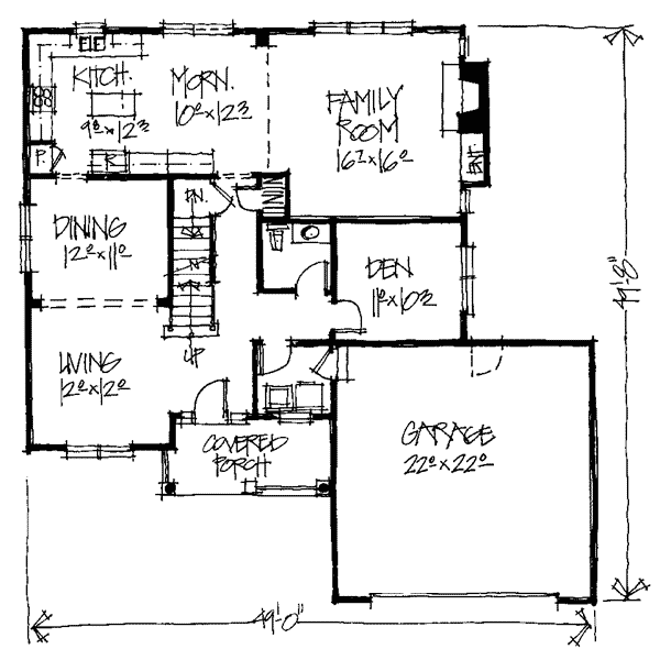 Bungalow Country Level One of Plan 97932