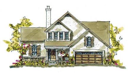 Bungalow Country Elevation of Plan 97935