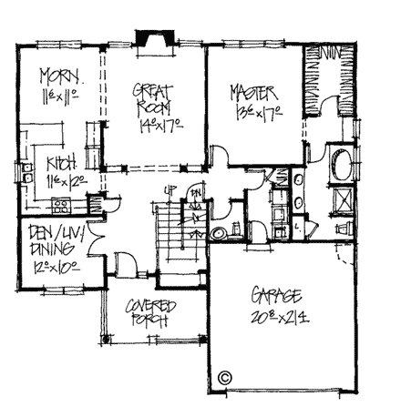 House Plan 97940 First Level Plan