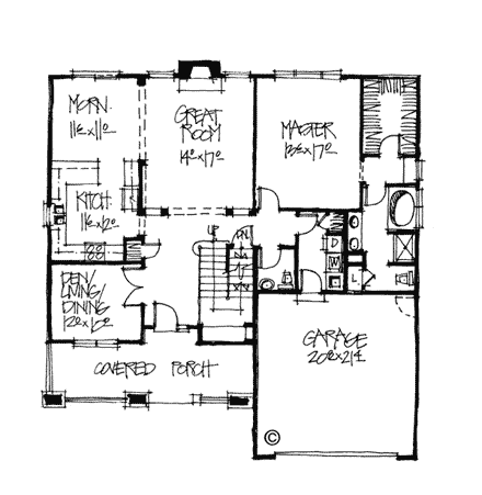 House Plan 97942 First Level Plan