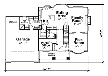 House Plan 97951 First Level Plan