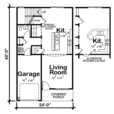 House Plan 97960 First Level Plan